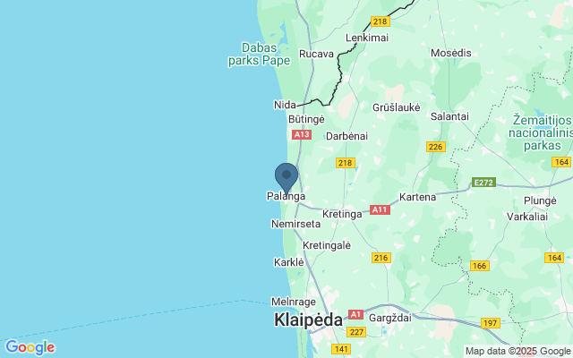 Kaart met locatie Palanga Pier